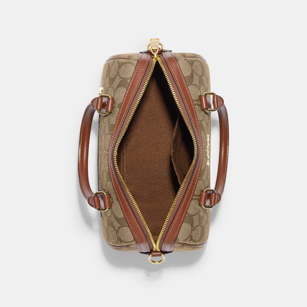 NWT Coach Outlet Rowan Satchel In Signature Canvas - Picture 2 of 7